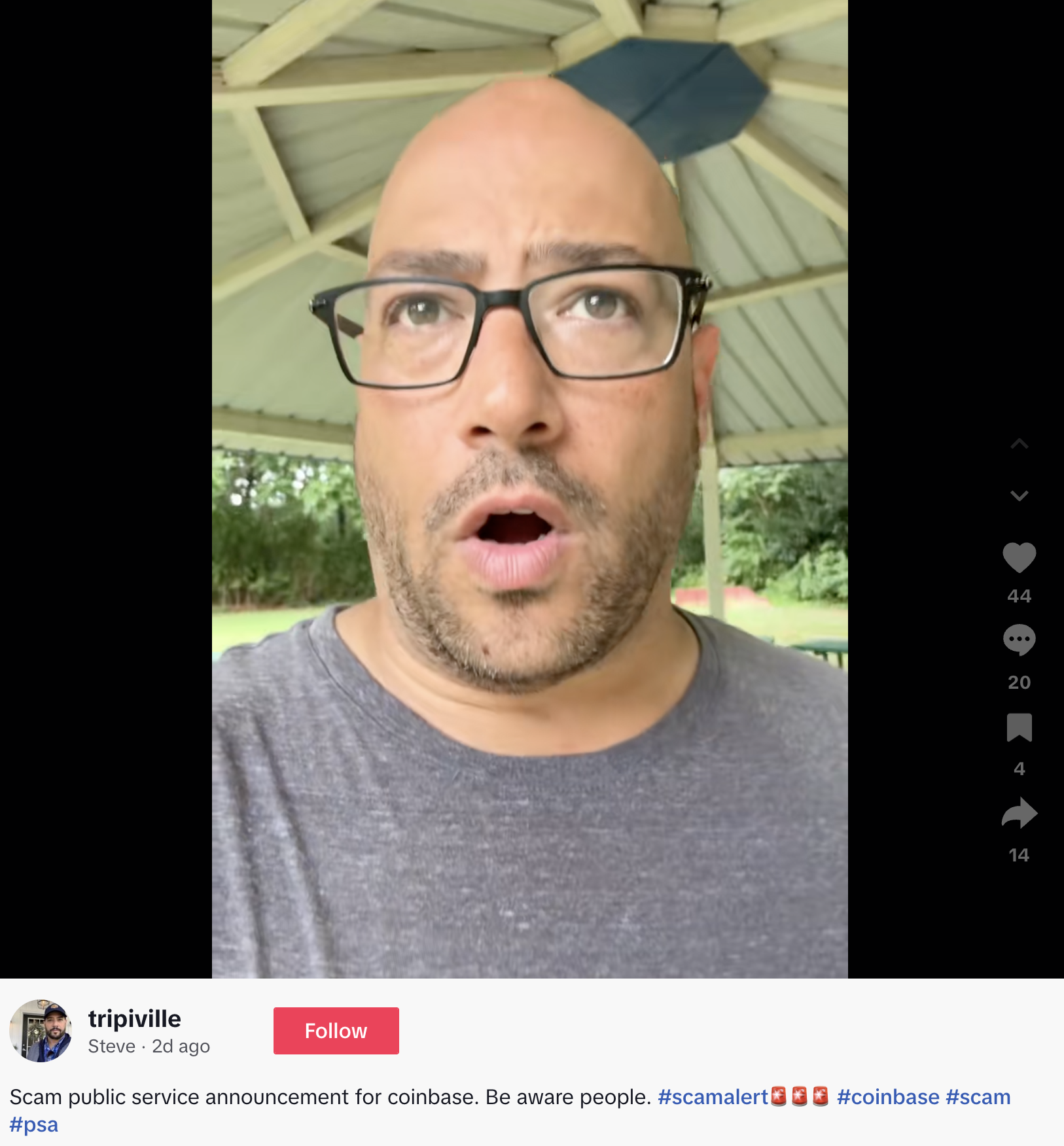 TikTok user Steve (@tripiville) recounts a recent scam attempt.
